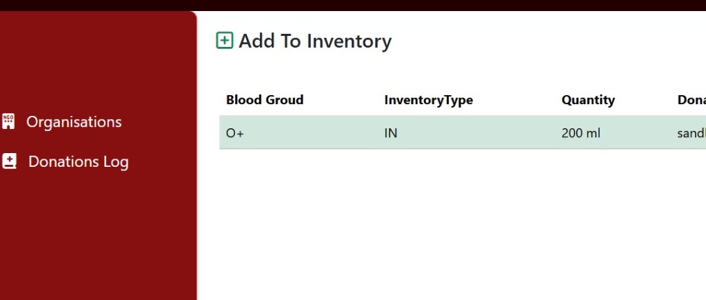 Inventory Log Add View