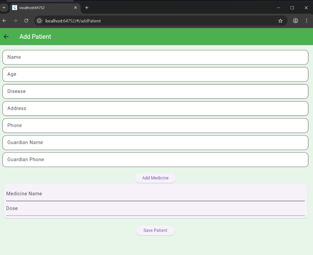 Clinician Add Patient Records