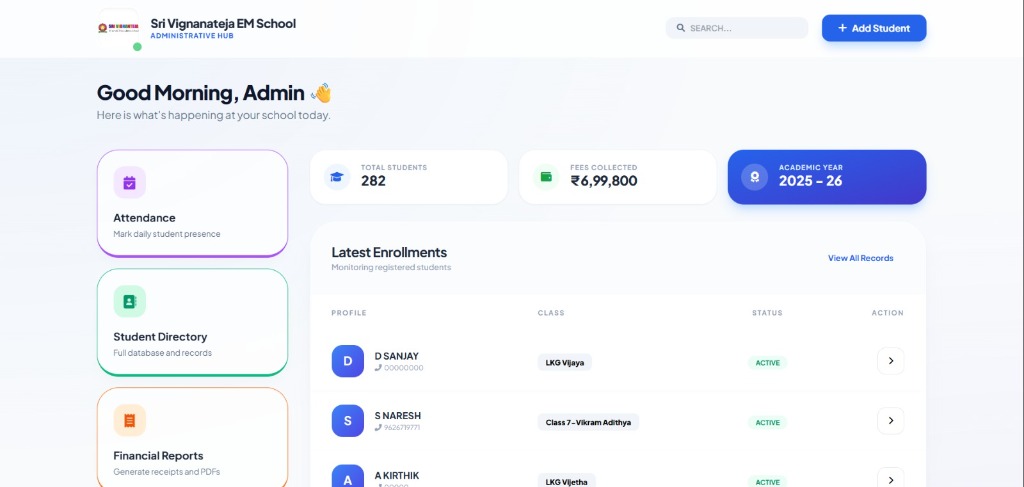 Administrative Hub Dashboard